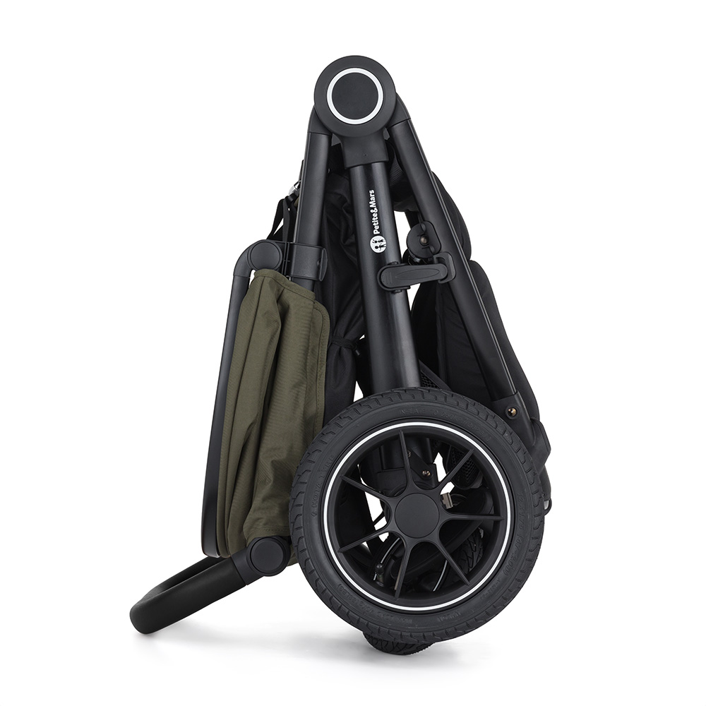 PETITE&amp;MARS Kočárek sportovní Street2 Air Black Mature Olive