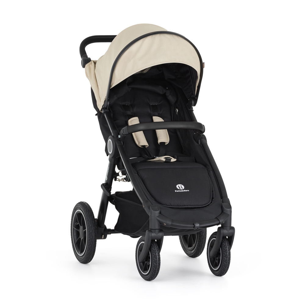 PETITE&amp;MARS Kočárek sportovní Street2 Air Black Sahara Beige