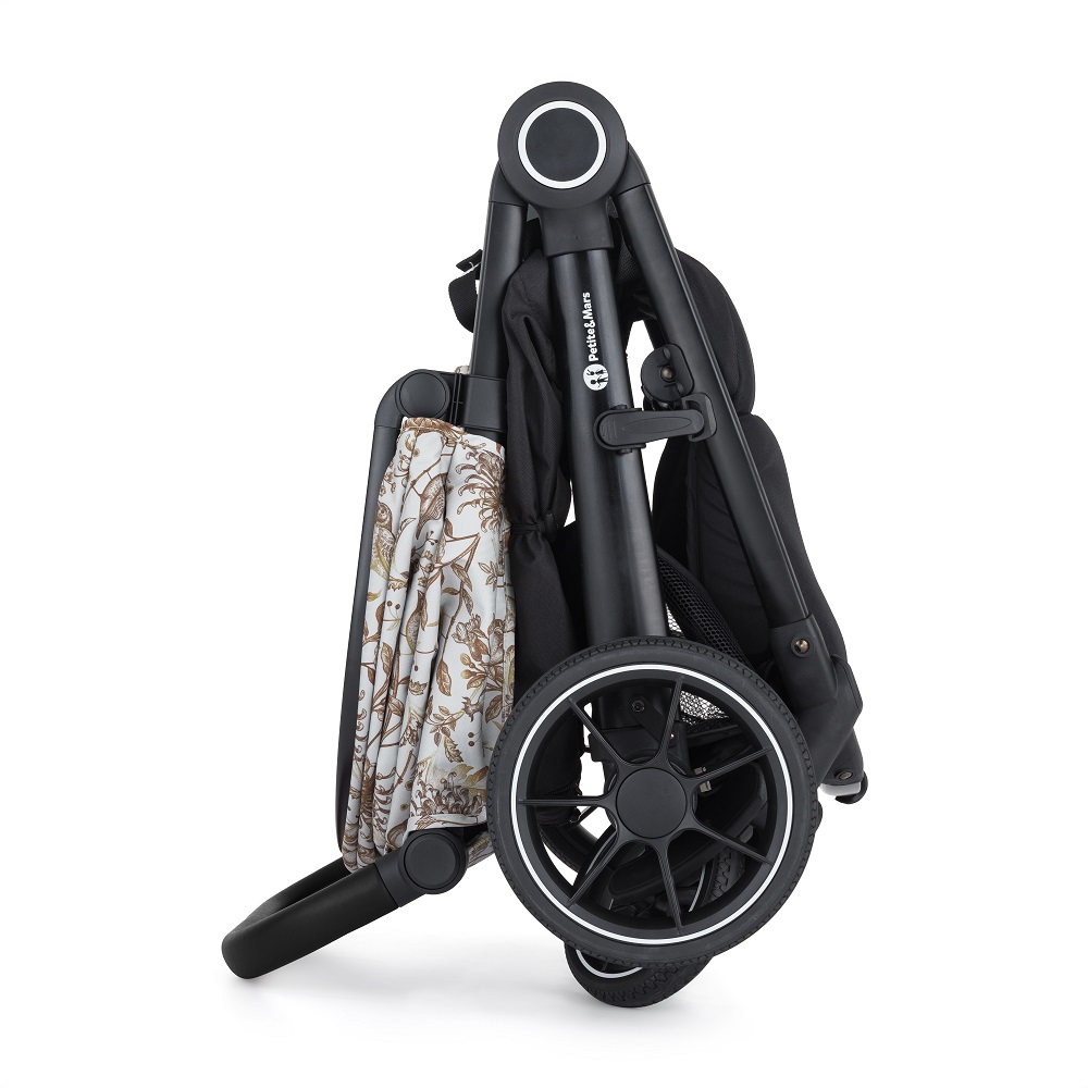 PETITE&amp;MARS Kočárek sportovní Street2 RWS Black Limited 100 Elegant Birds Complete