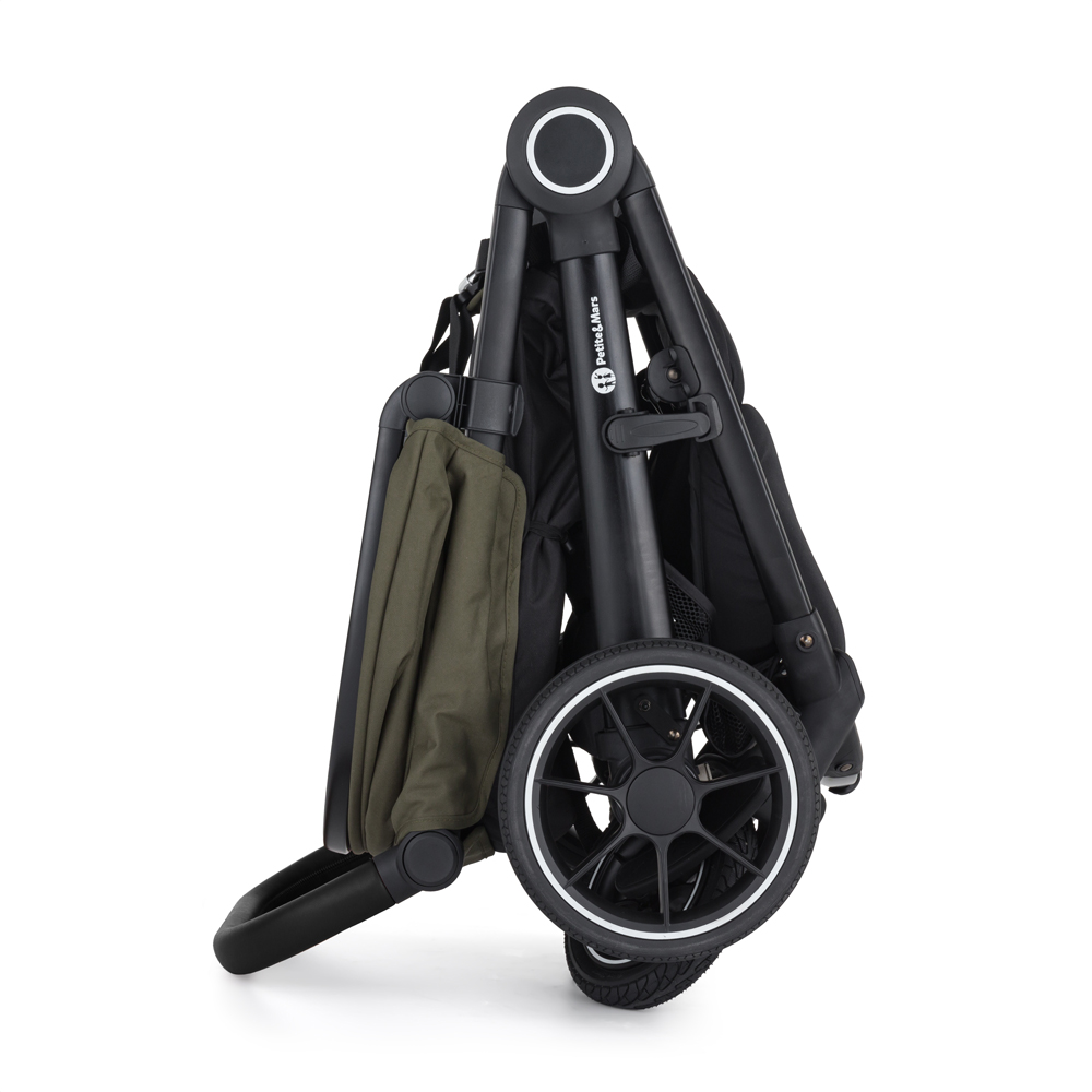PETITE&amp;MARS Kočárek sportovní Street2 RWS Black Mature Olive