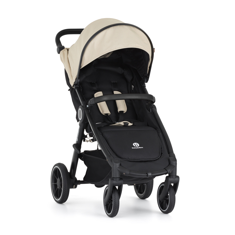 PETITE&amp;MARS Kočárek sportovní Street2 RWS Black Sahara Beige
