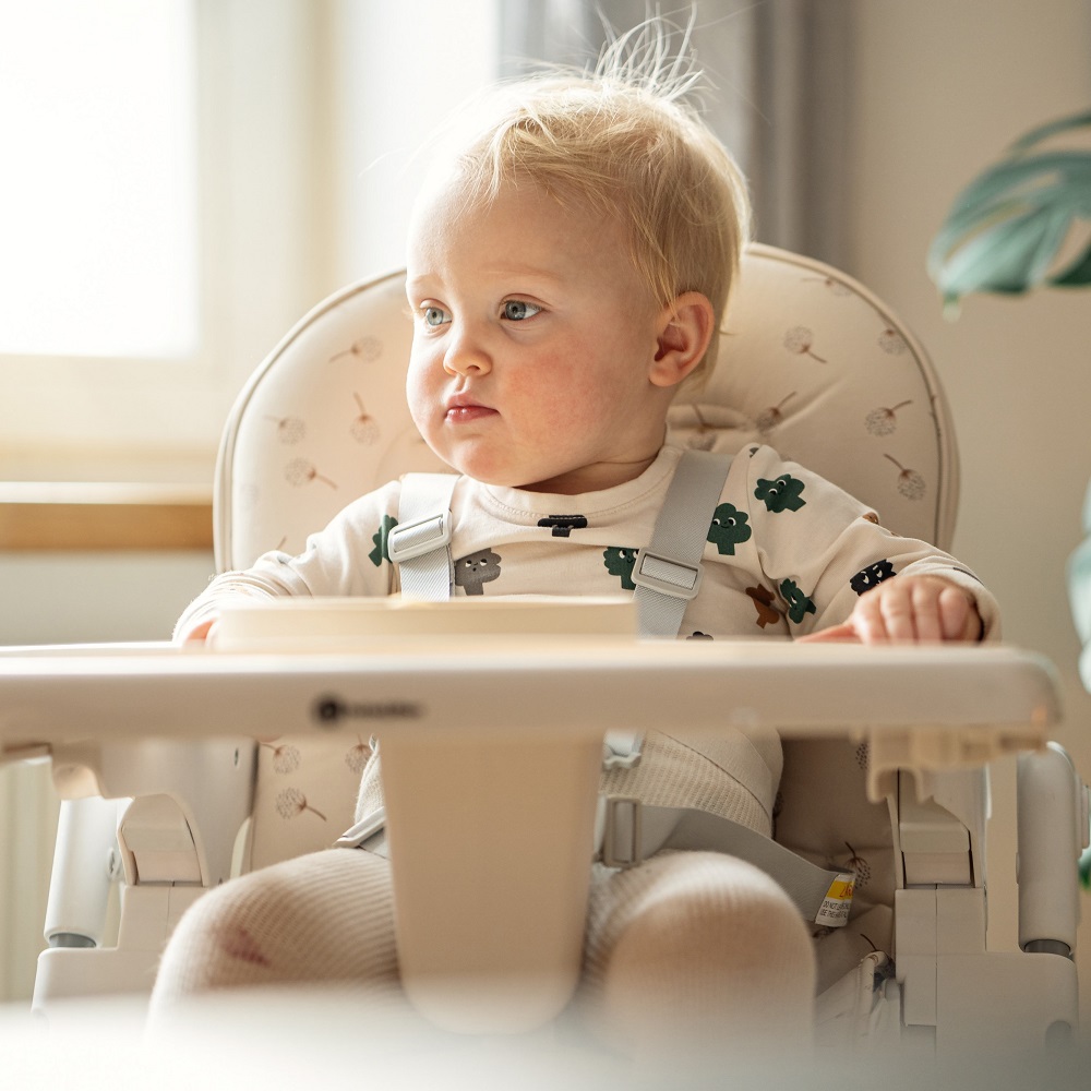 PETITE&amp;MARS Potah sedáku a podnos k dětské židličke Gusto Beige Dandelions