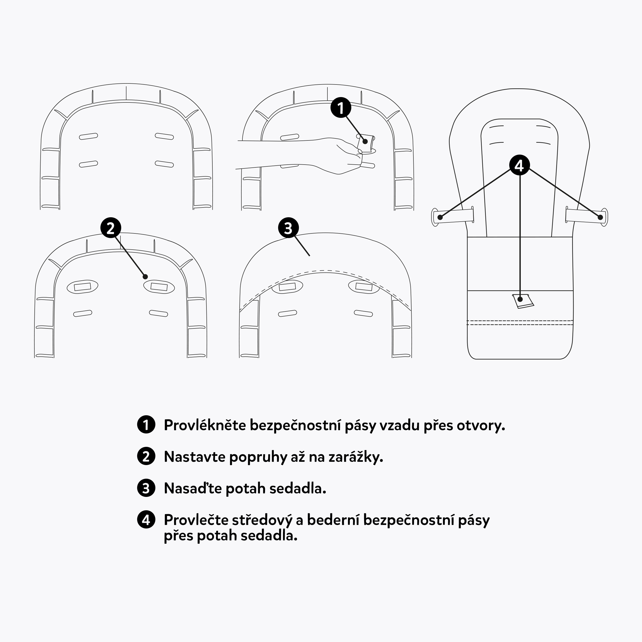 PETITE&amp;MARS Potah sedáku a podnos k dětské židličke Gusto Mature Olive