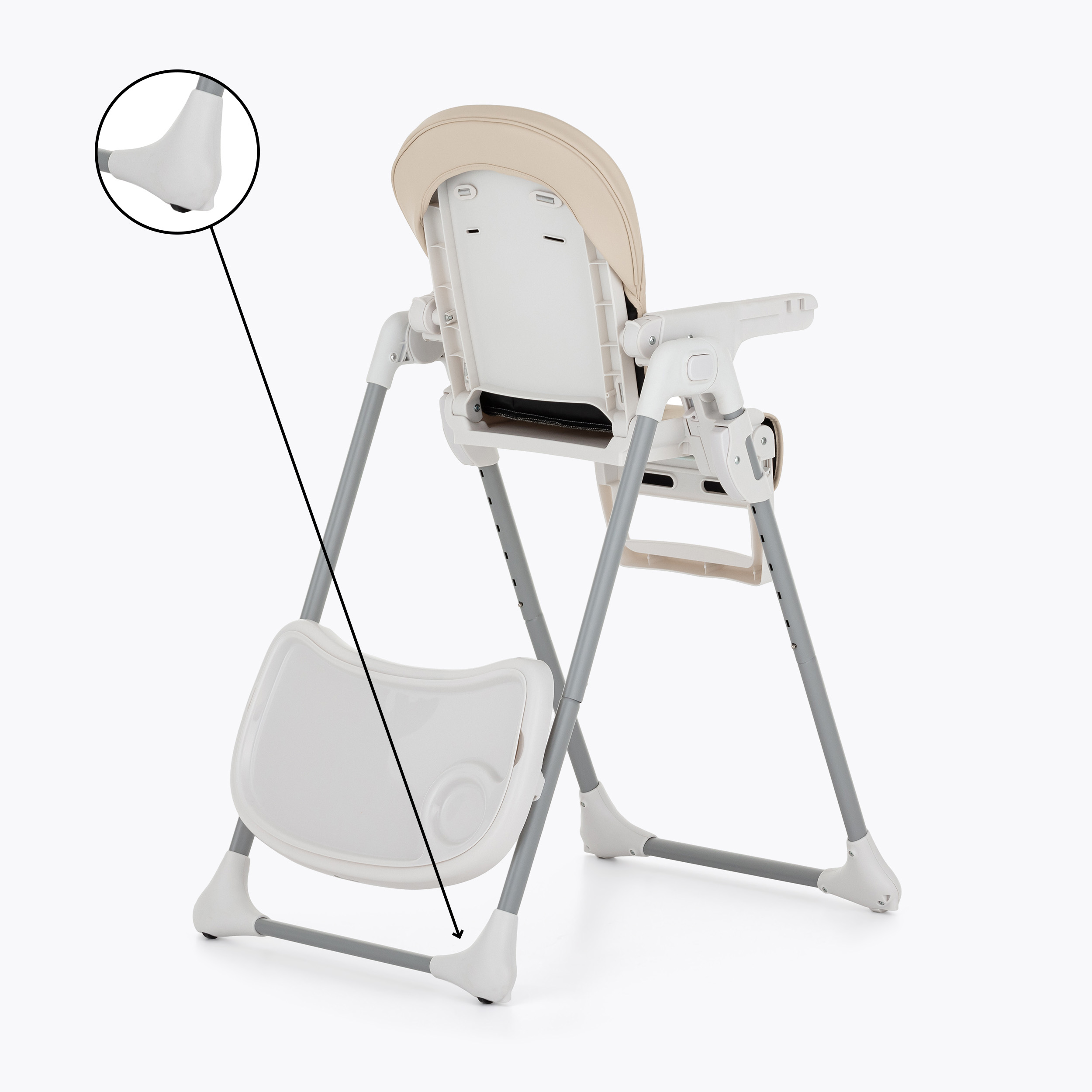 PETITE&amp;MARS Potah sedáku a podnos k dětské židličke Gusto Pastel Beige