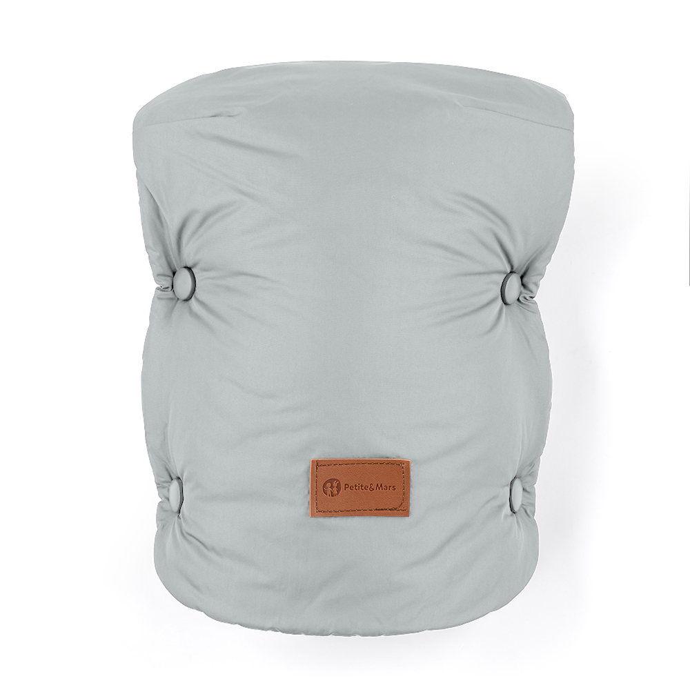 PETITE&amp;MARS Rukávník / rukavice Jasie na kočárek Quiet Grey