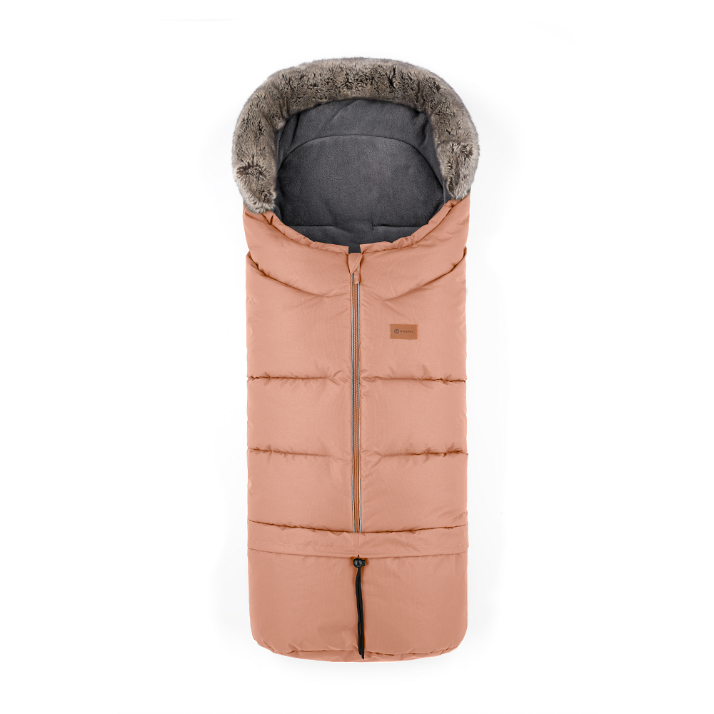 PETITE&amp;MARS Set zimní fusak Arctic 4v1 + rukavice na kočárek Furry Pastel Peach