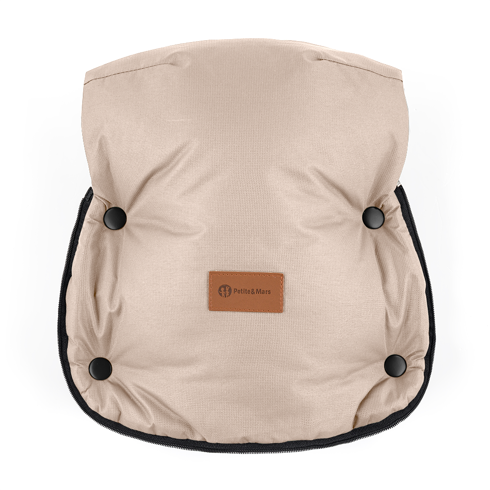 PETITE&amp;MARS Set zimní fusak Arctic 4v1 + rukavice na kočárek Furry Rose Petal