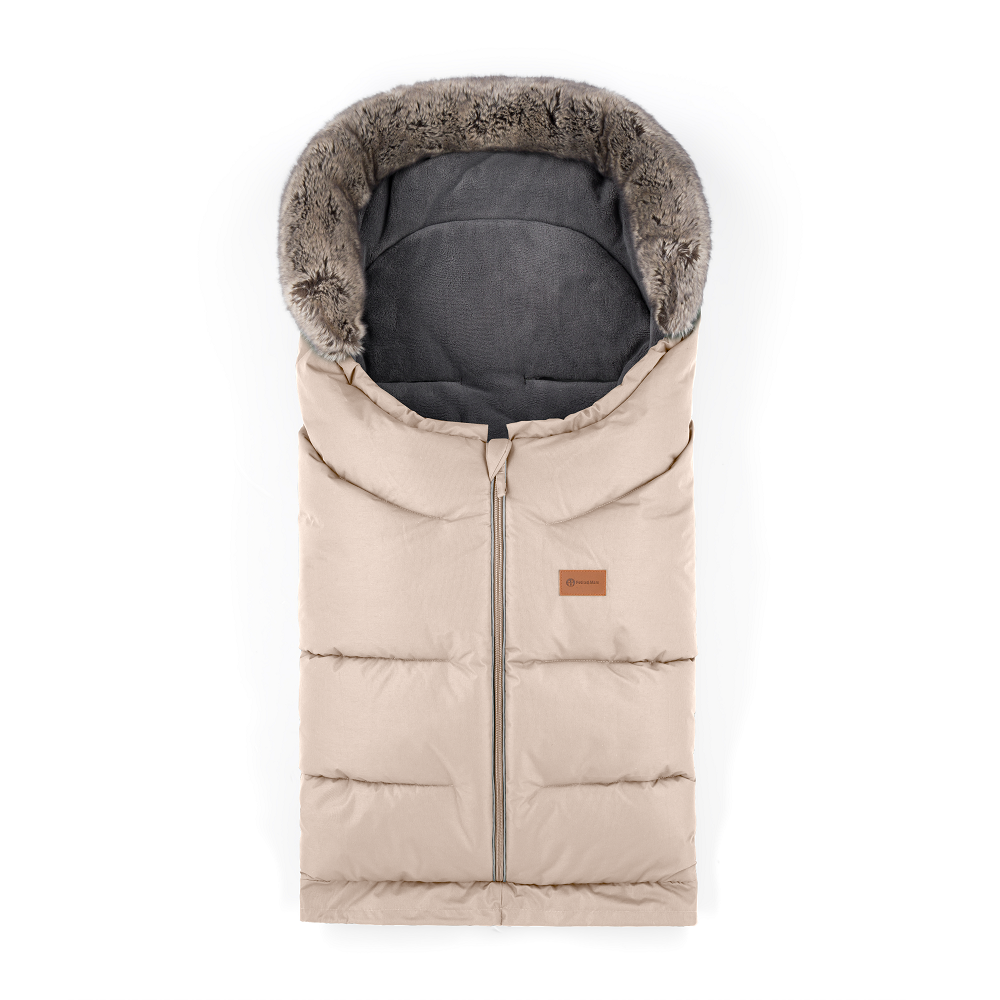 PETITE&amp;MARS Set zimní fusak Arctic 4v1 + rukavice na kočárek Furry Rose Petal