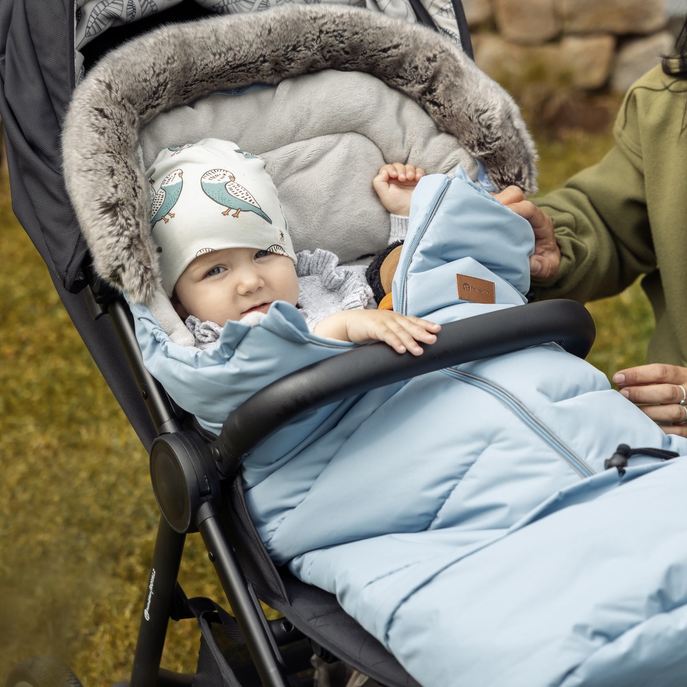 PETITE&amp;MARS Set zimní fusak Arctic 4v1 + rukavice na kočárek Furry Veritable Khaki