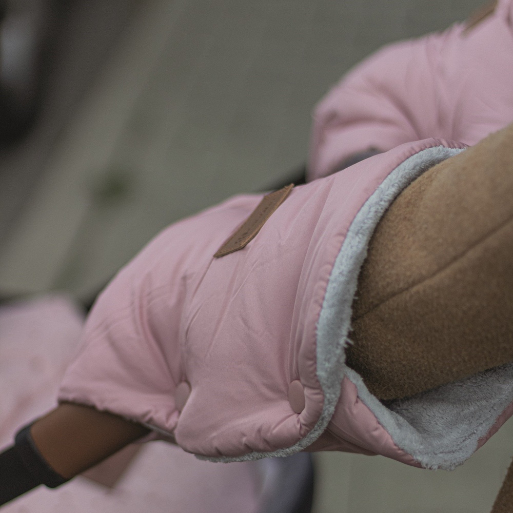 PETITE&amp;MARS Set zimní fusak Jibot 3v1 + rukavice na kočárek Jasie Dusty Pink