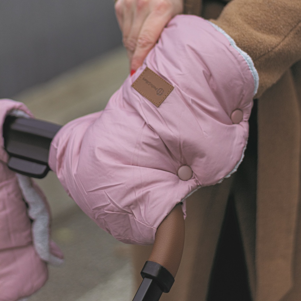 PETITE&amp;MARS Set zimní fusak Jibot 3v1 + rukavice na kočárek Jasie Dusty Pink