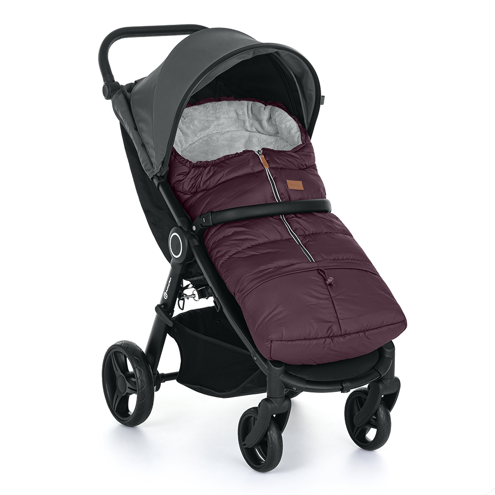 PETITE&amp;MARS Set zimní fusak Jibot 3v1 + rukavice na kočárek Jasie Mysterious Plum