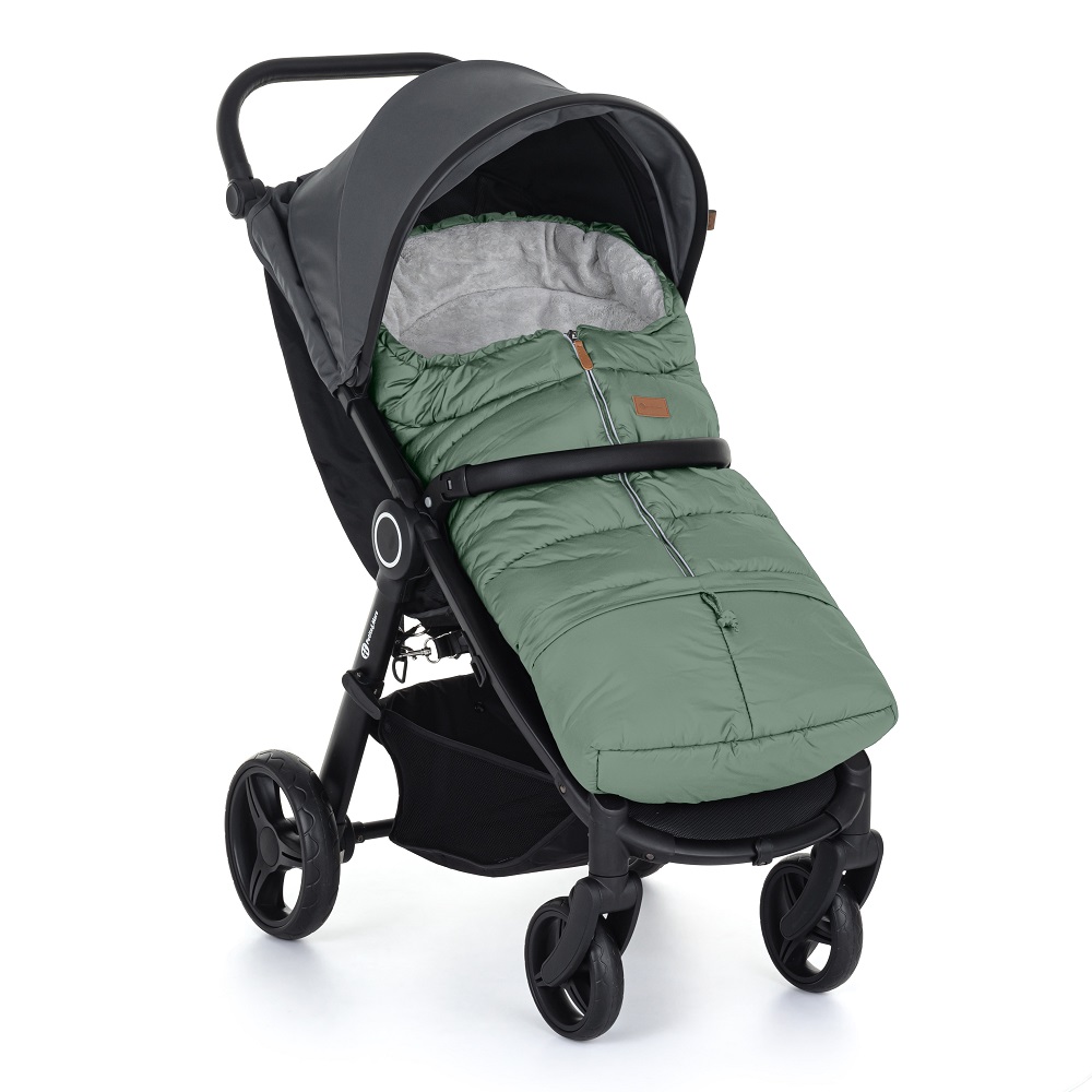 PETITE&amp;MARS Set zimní fusak Jibot 3v1 + rukavice na kočárek Jasie Pale Eucalypt