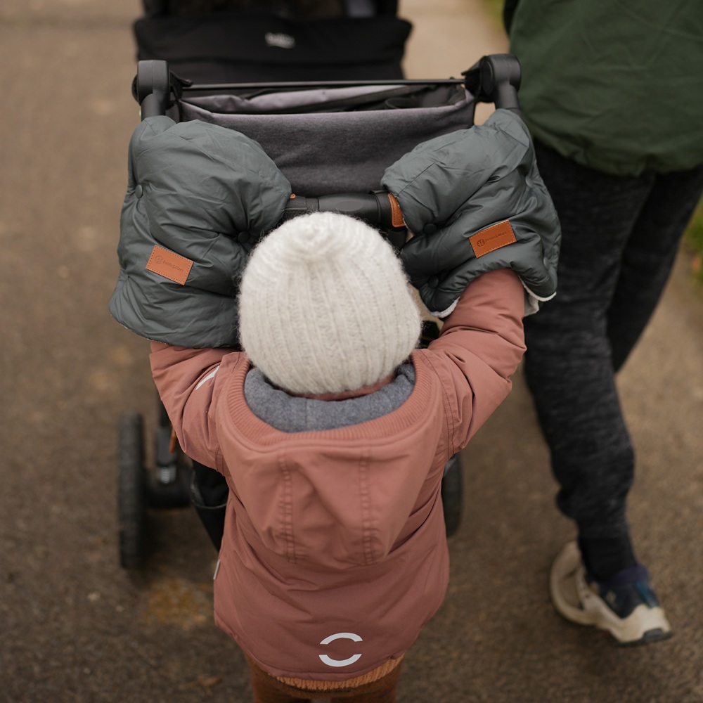 PETITE&amp;MARS Set zimní fusak Jibot 3v1 + rukavice na kočárek Jasie Pale Eucalypt