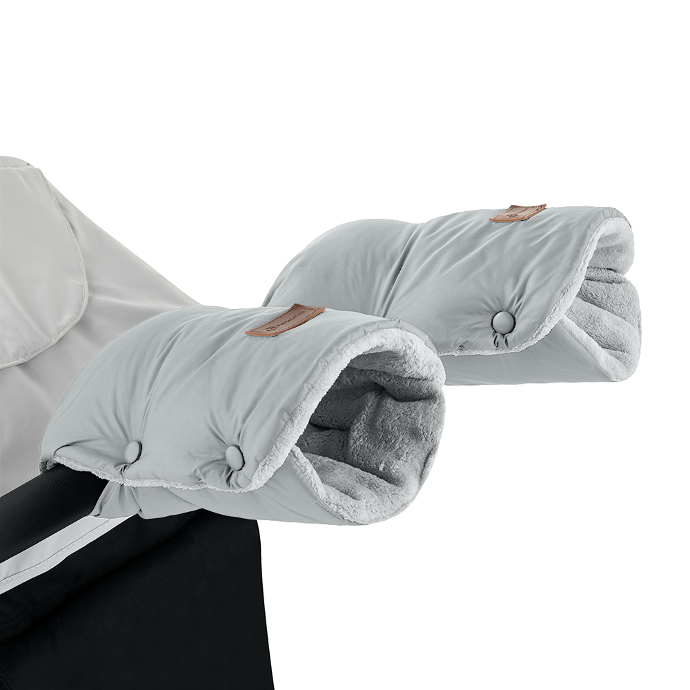 PETITE&amp;MARS Set zimní fusak Jibot 3v1 + rukavice na kočárek Jasie Quiet Grey