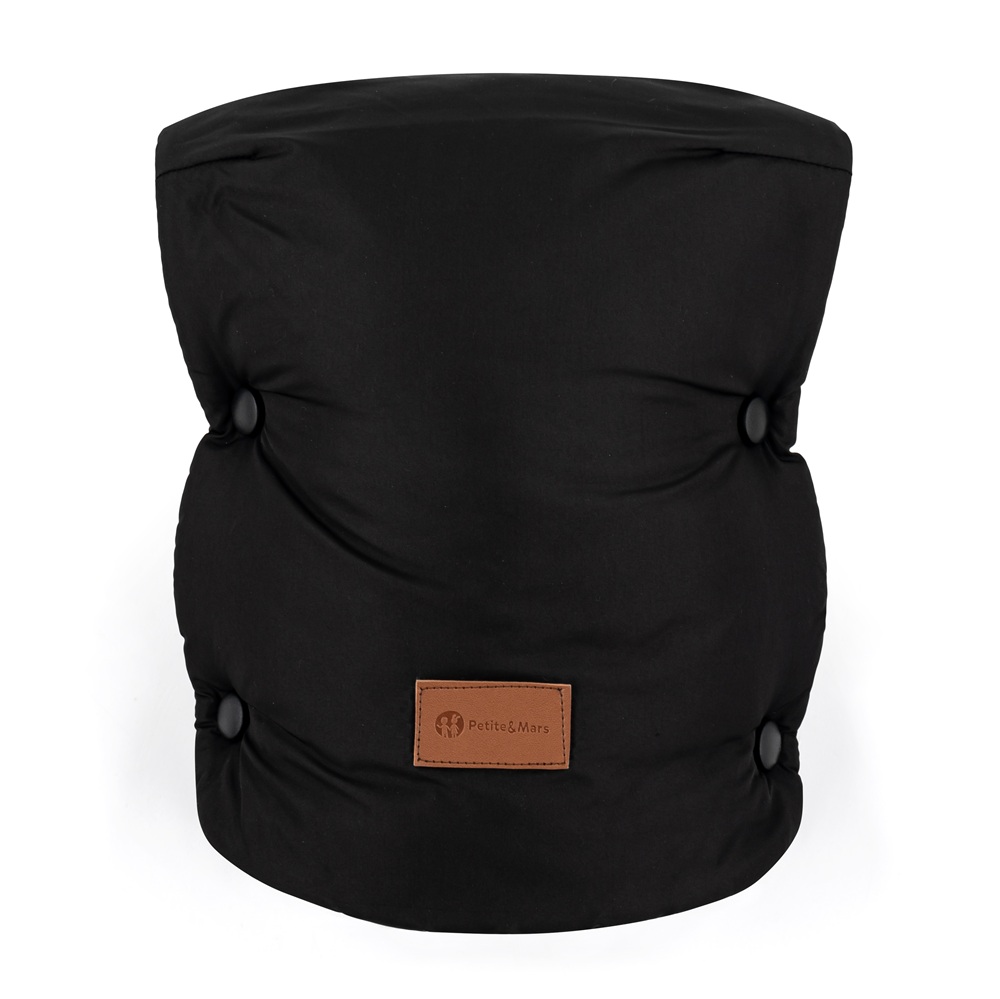 PETITE&amp;MARS Set zimný fusak Jibot 3v1 + rukavice na kočárek Jasie Ink Black