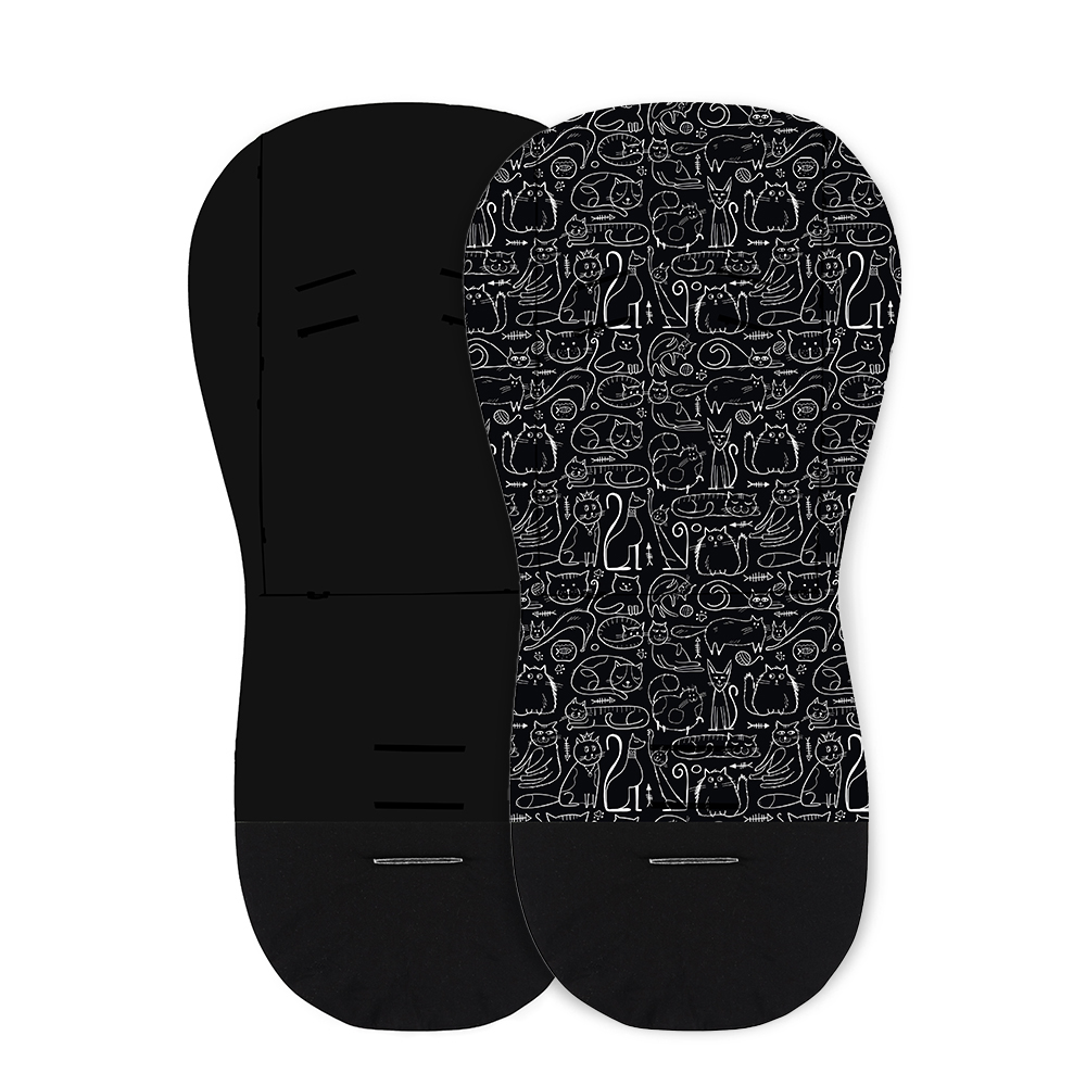 PETITE&amp;MARS Vložka do kočárku Foamy Black Cats