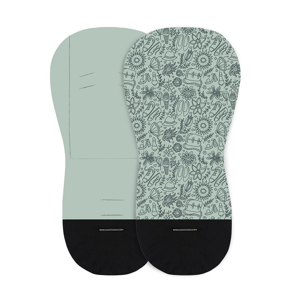 PETITE&amp;MARS Vložka do kočárku Foamy Green Hipster