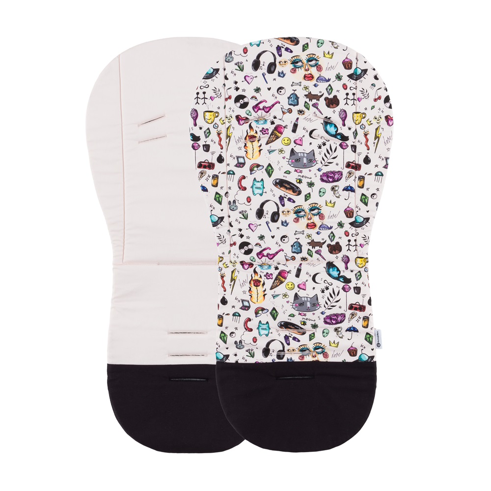 PETITE&amp;MARS Vložka do kočárku Foamy Limited 100 Tattoo