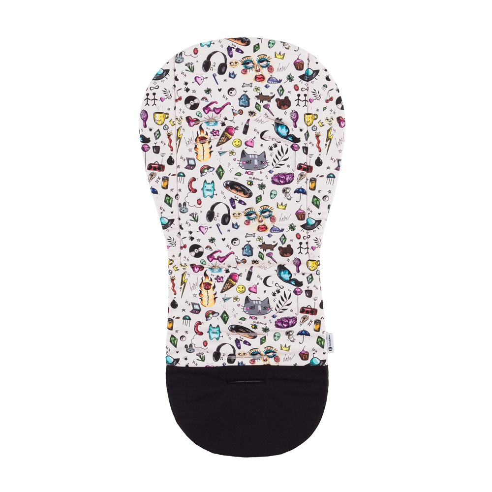 PETITE&amp;MARS Vložka do kočárku Foamy Limited 100 Tattoo