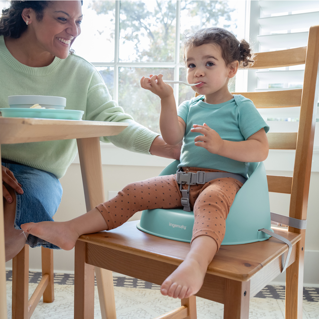 INGENUITY Podsedák na jídelní židličku My Spot™ Teal 6m+, do 15kg