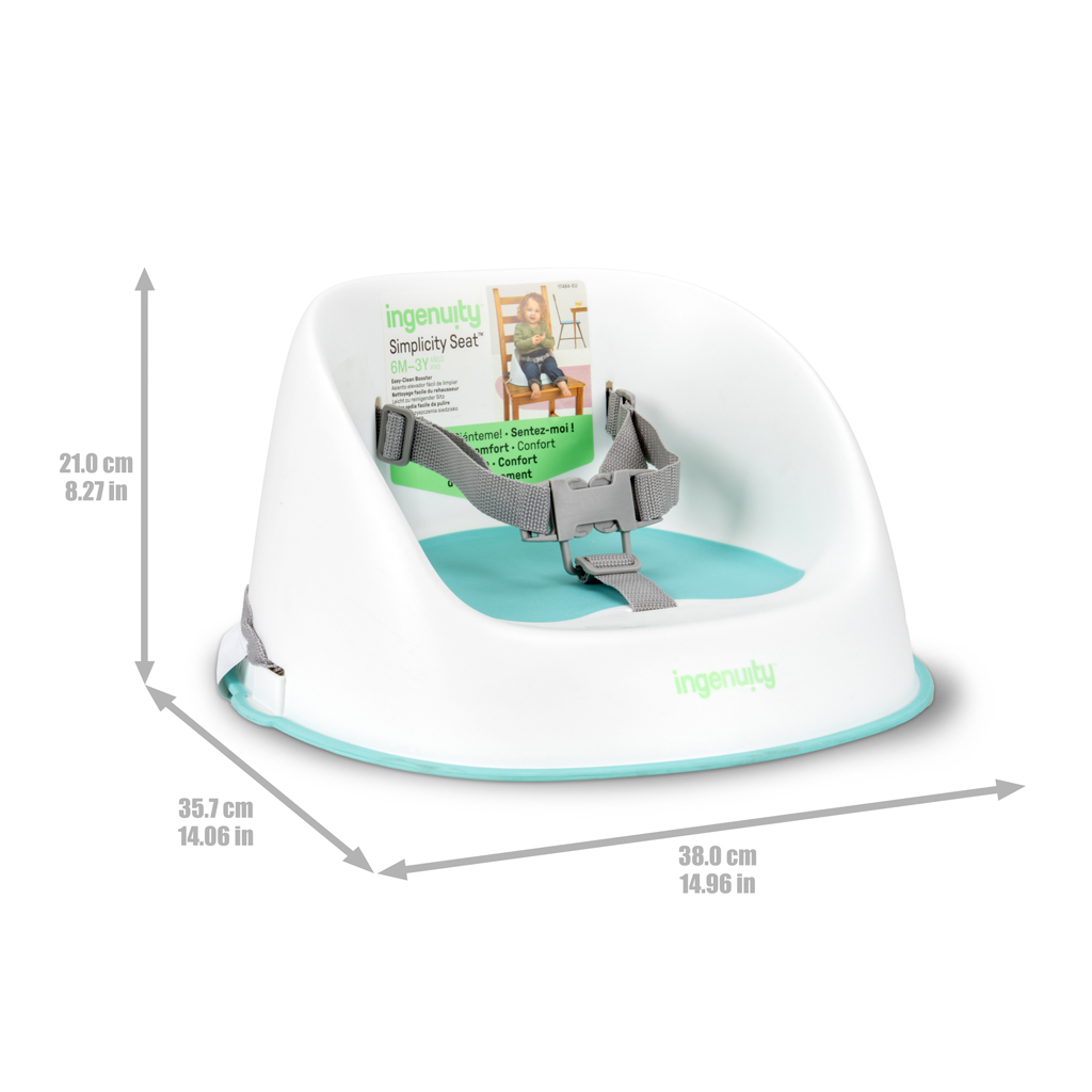 INGENUITY Podsedák na jídelní židličku Simplicity Seat™ Teal 6m+, do 15kg
