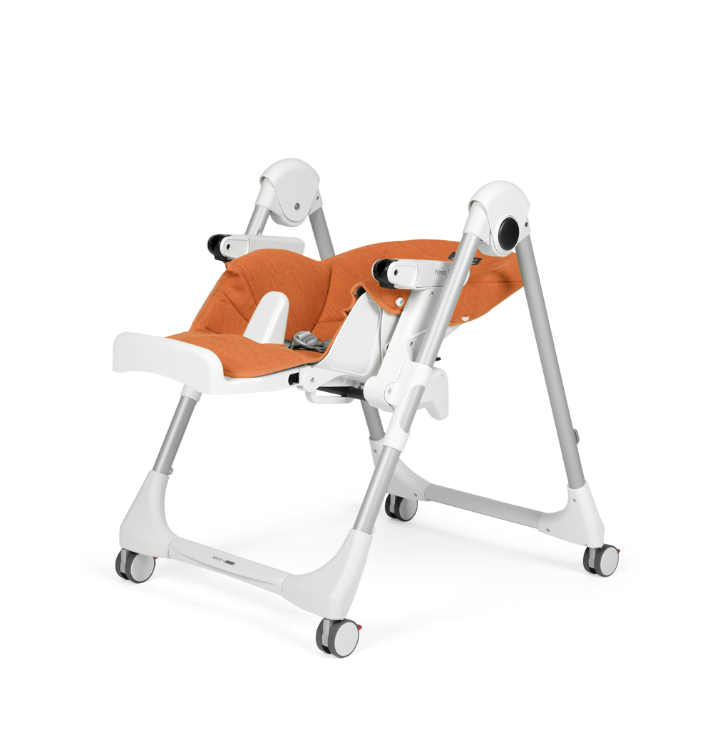 PEG PÉREGO Židlička jídelní Prima Pappa Follow Me Arancia 2022+hrazda zdarma