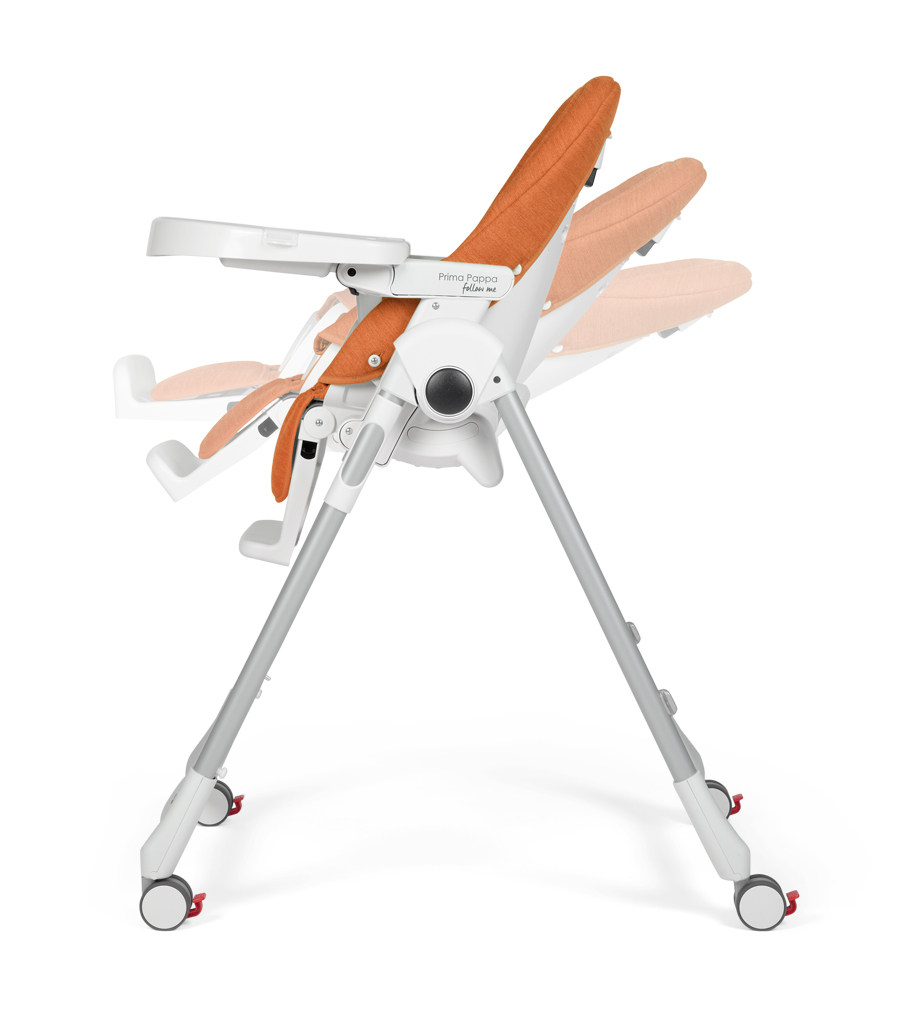 PEG PÉREGO Židlička jídelní Prima Pappa Follow Me Gold 2022+hrazda zdarma