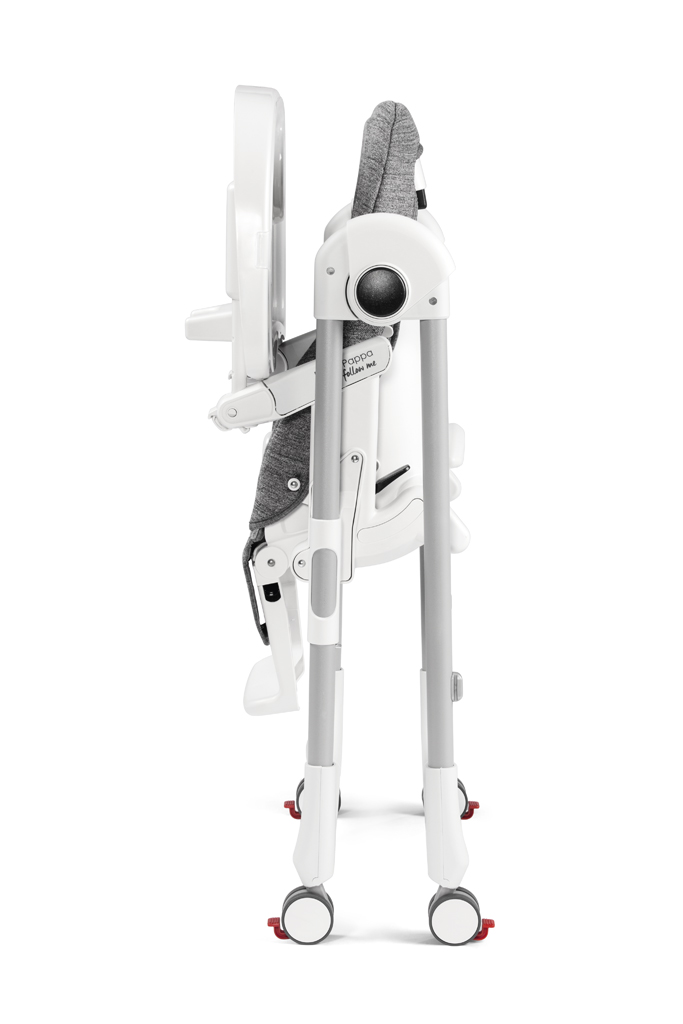 PEG PÉREGO Židlička jídelní Prima Pappa Follow Me Wonder Grey 2022+hrazda zdarma