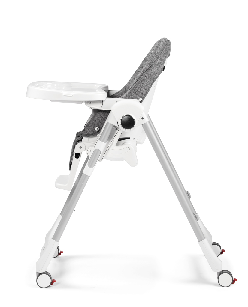 PEG PÉREGO Židlička jídelní Prima Pappa Follow Me Wonder Grey 2022+hrazda zdarma