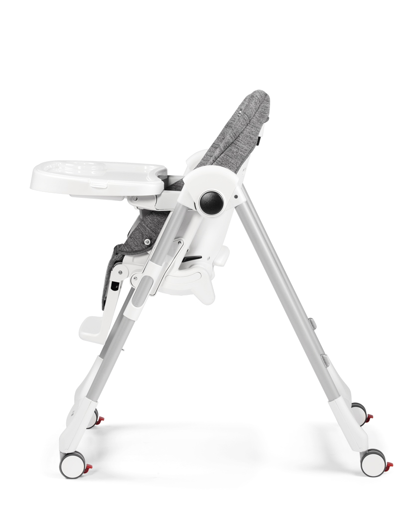 PEG PÉREGO Židlička jídelní Prima Pappa Follow Me Wonder Grey 2022+hrazda zdarma