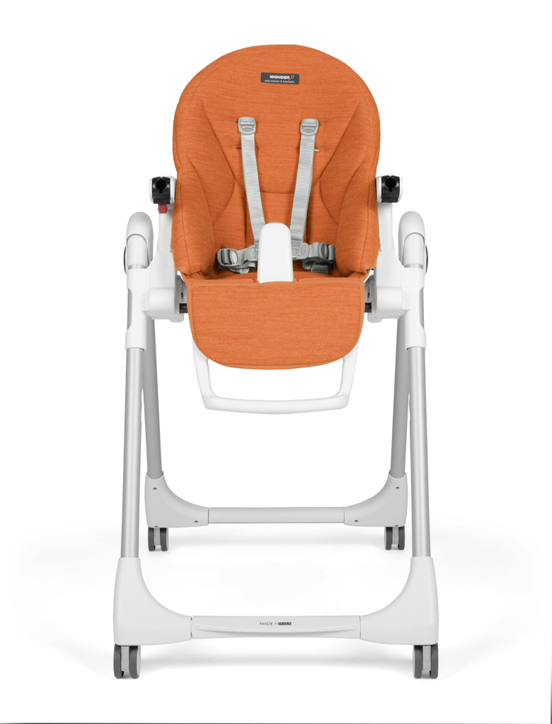 PEG PÉREGO Židlička jídelní Prima Pappa Follow Me Wonder Orange 2022+hrazda zdarma