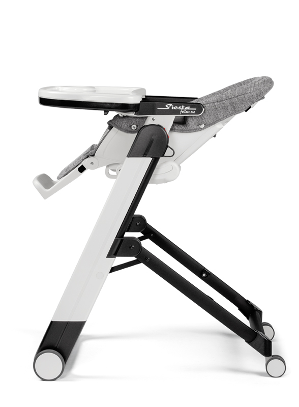 PEG PÉREGO Židlička jídelní Siesta Follow Me Wonder Grey 2021 +hrazda zdarma