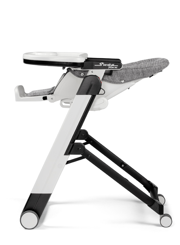 PEG PÉREGO Židlička jídelní Siesta Follow Me Wonder Grey 2021 +hrazda zdarma