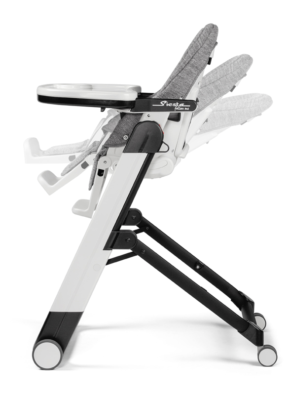 PEG PÉREGO Židlička jídelní Siesta Follow Me Wonder Grey 2021 +hrazda zdarma