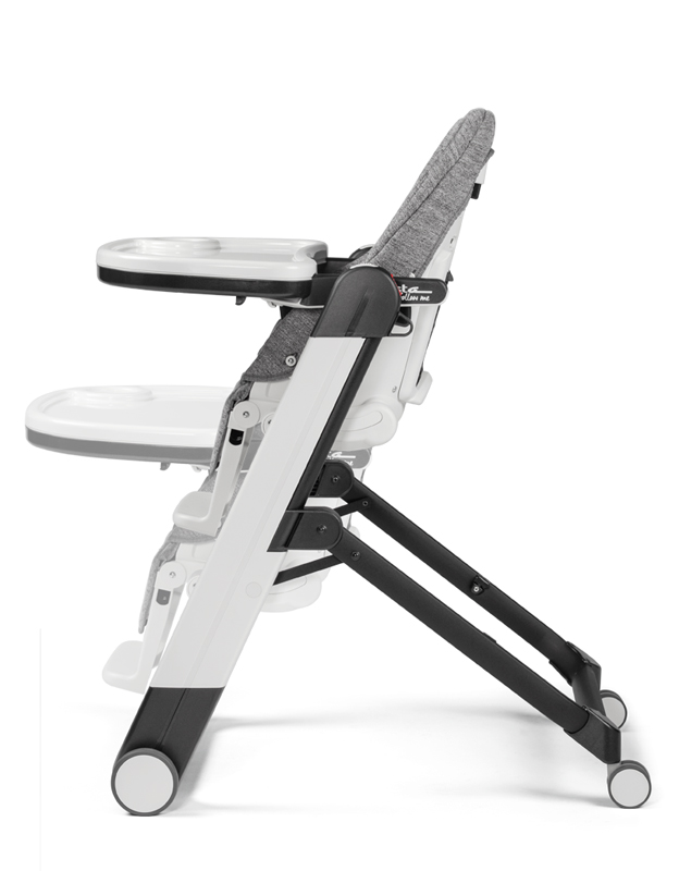 PEG PÉREGO Židlička jídelní Siesta Follow Me Wonder Grey 2021 +hrazda zdarma