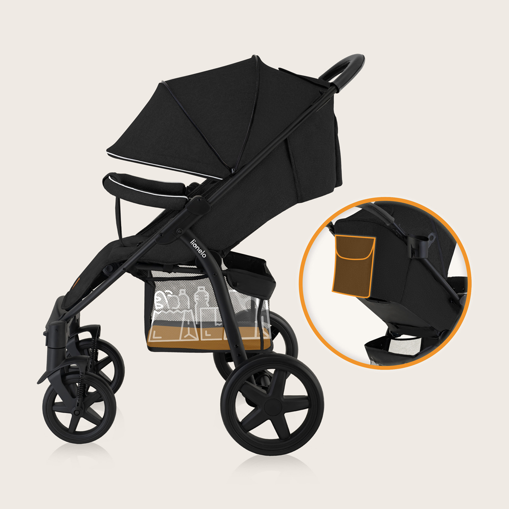 LIONELO Kočárek sportovní Annet Plus Black Carbon