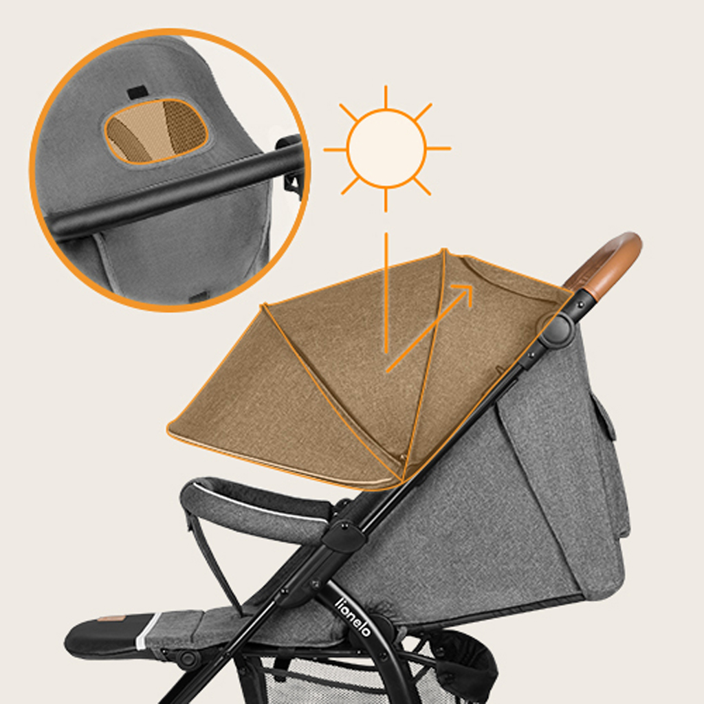 LIONELO Kočárek sportovní Annet Tour Grey Stone