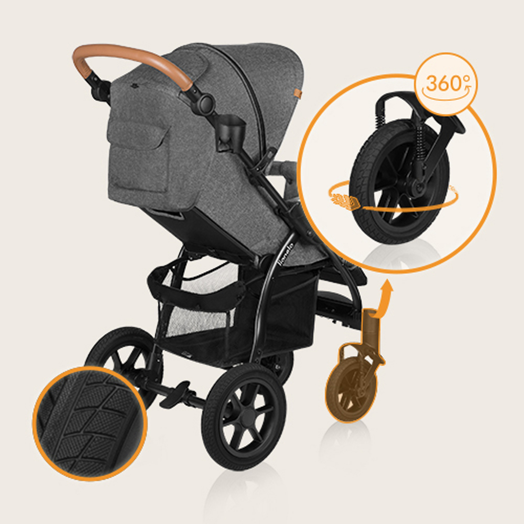 LIONELO Kočárek sportovní Annet Tour Grey Stone