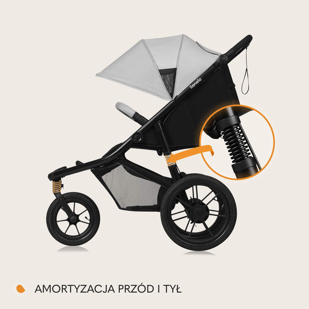 LIONELO Kočárek sportovní Azura Grey Stone