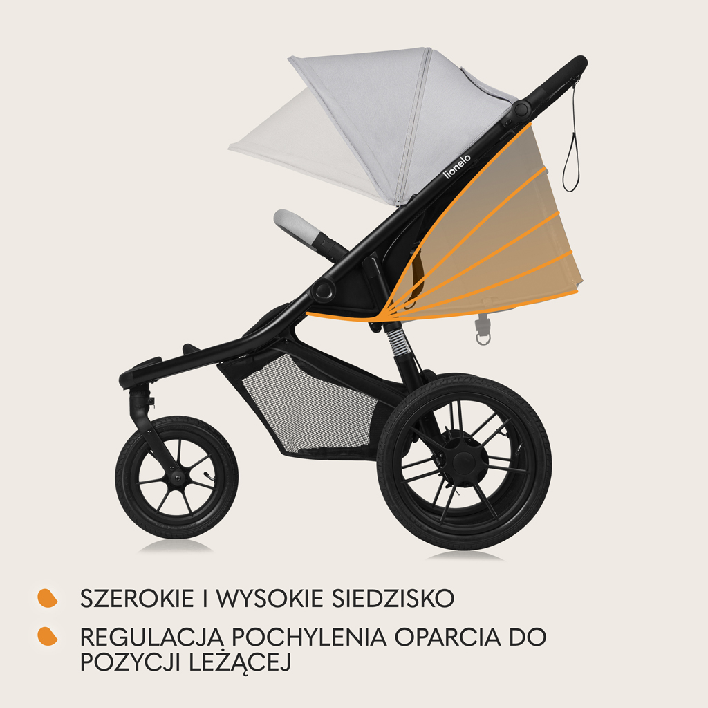 LIONELO Kočárek sportovní Azura Grey Stone