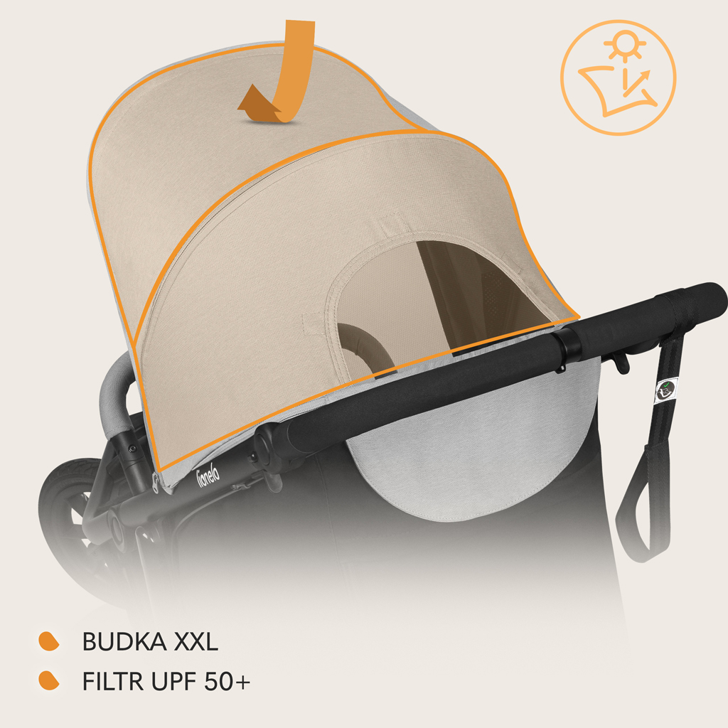 LIONELO Kočárek sportovní Azura Grey Stone