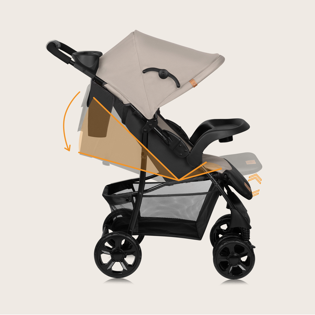 LIONELO Kočárek sportovní Emma Plus Beige Latte