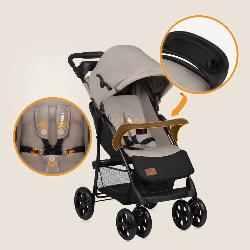 LIONELO Kočárek sportovní Emma Plus Beige Latte