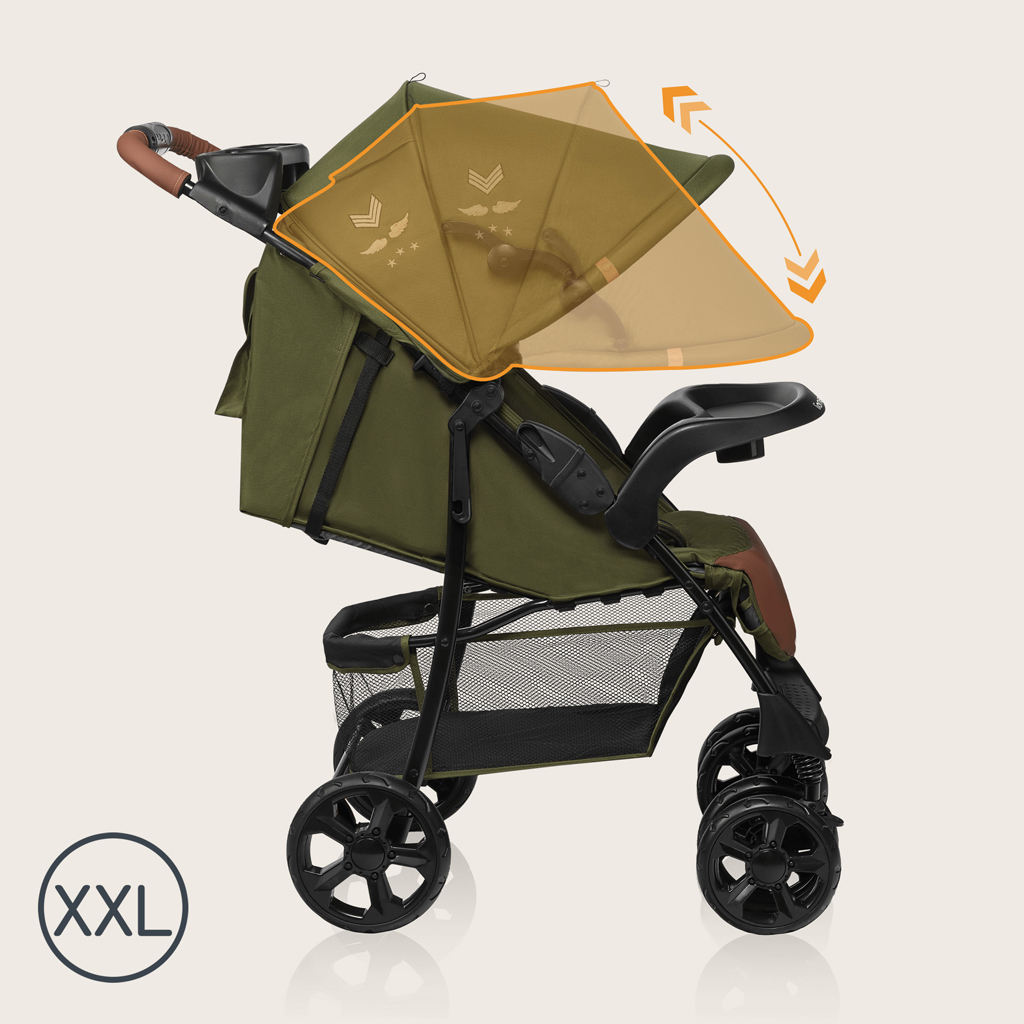 LIONELO Kočárek sportovní Emma Plus Forest Green