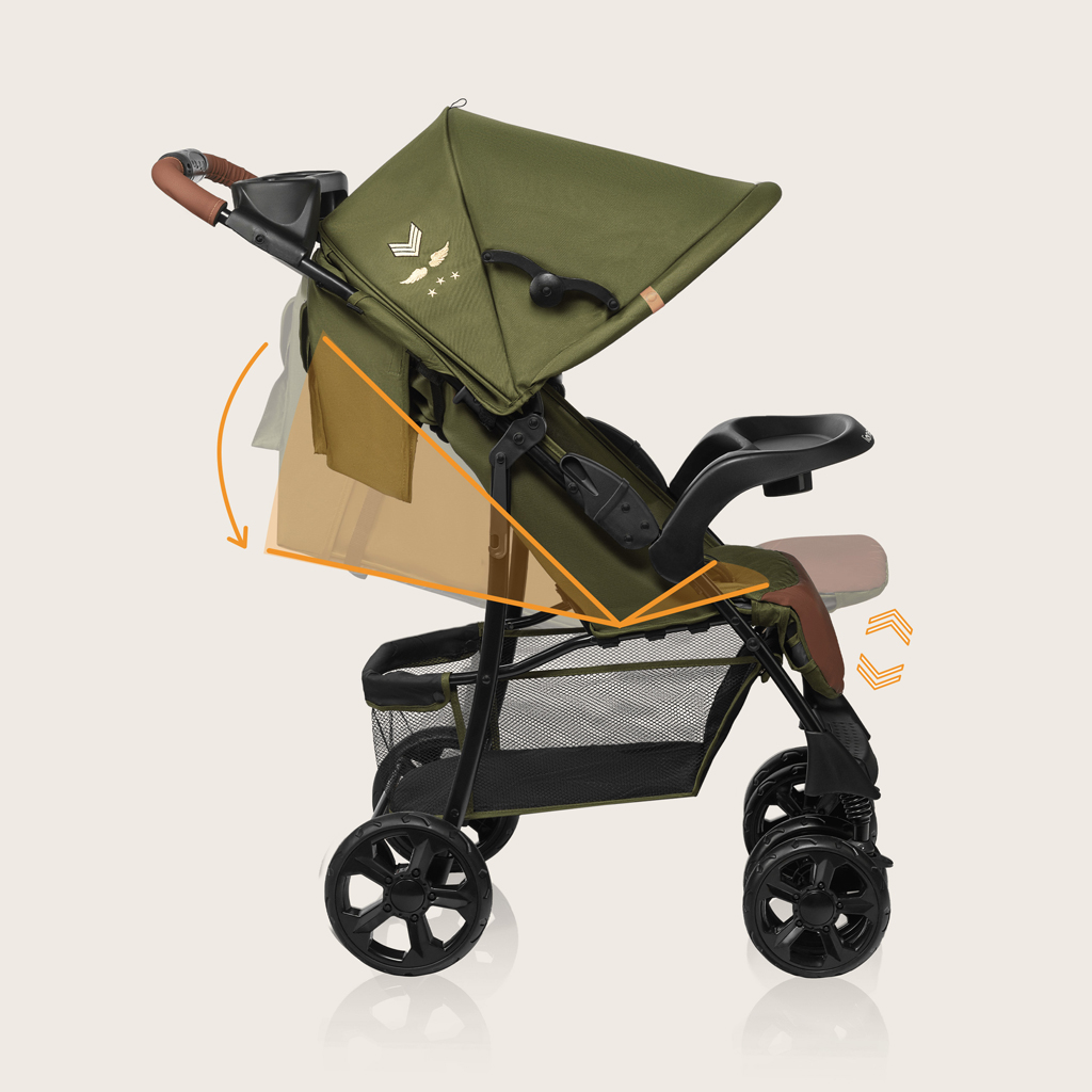 LIONELO Kočárek sportovní Emma Plus Forest Green