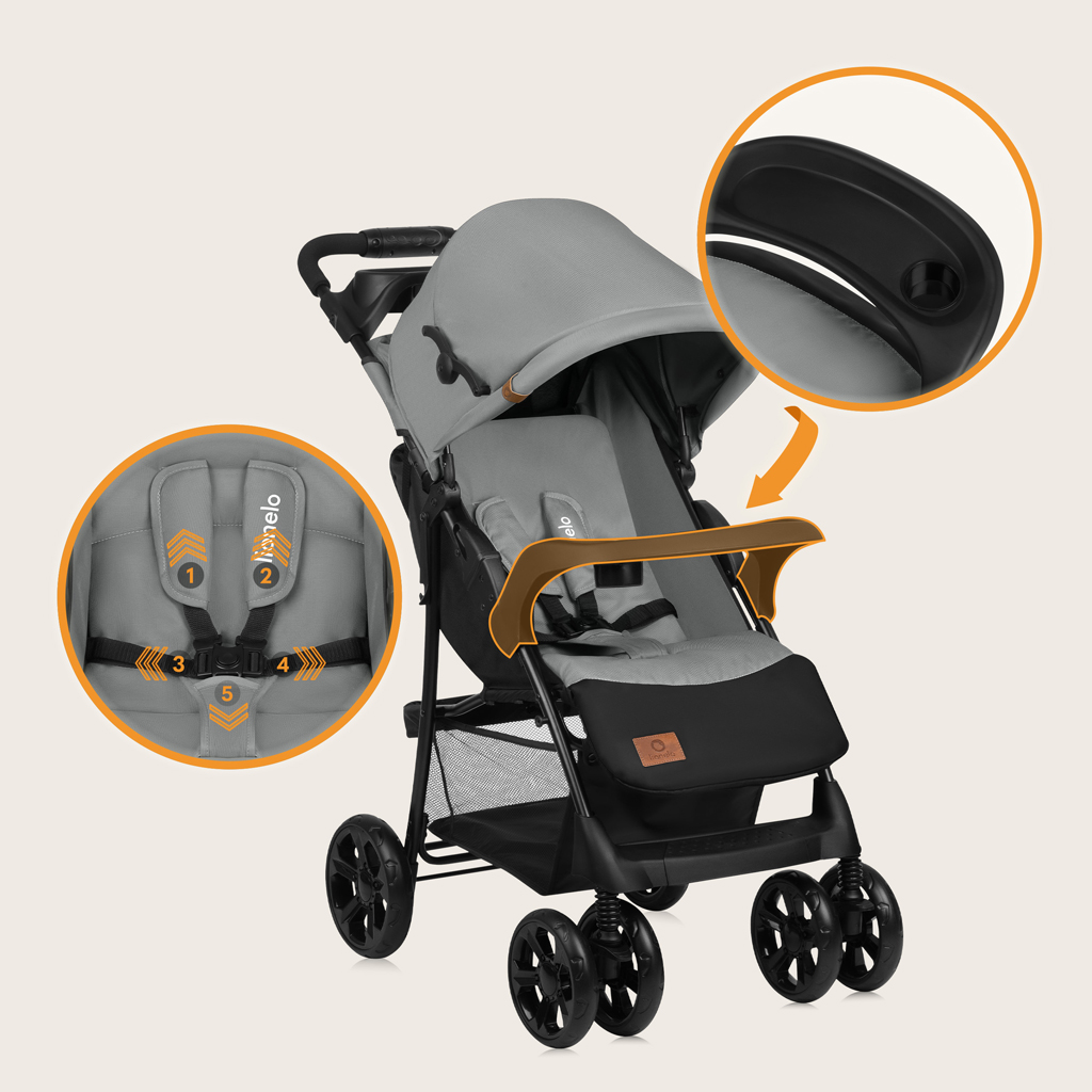 LIONELO Kočárek sportovní Emma Plus Grey Dove