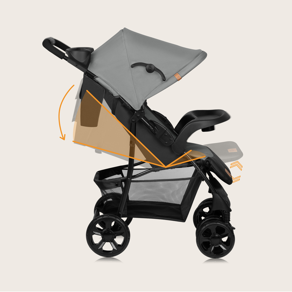 LIONELO Kočárek sportovní Emma Plus Grey Dove