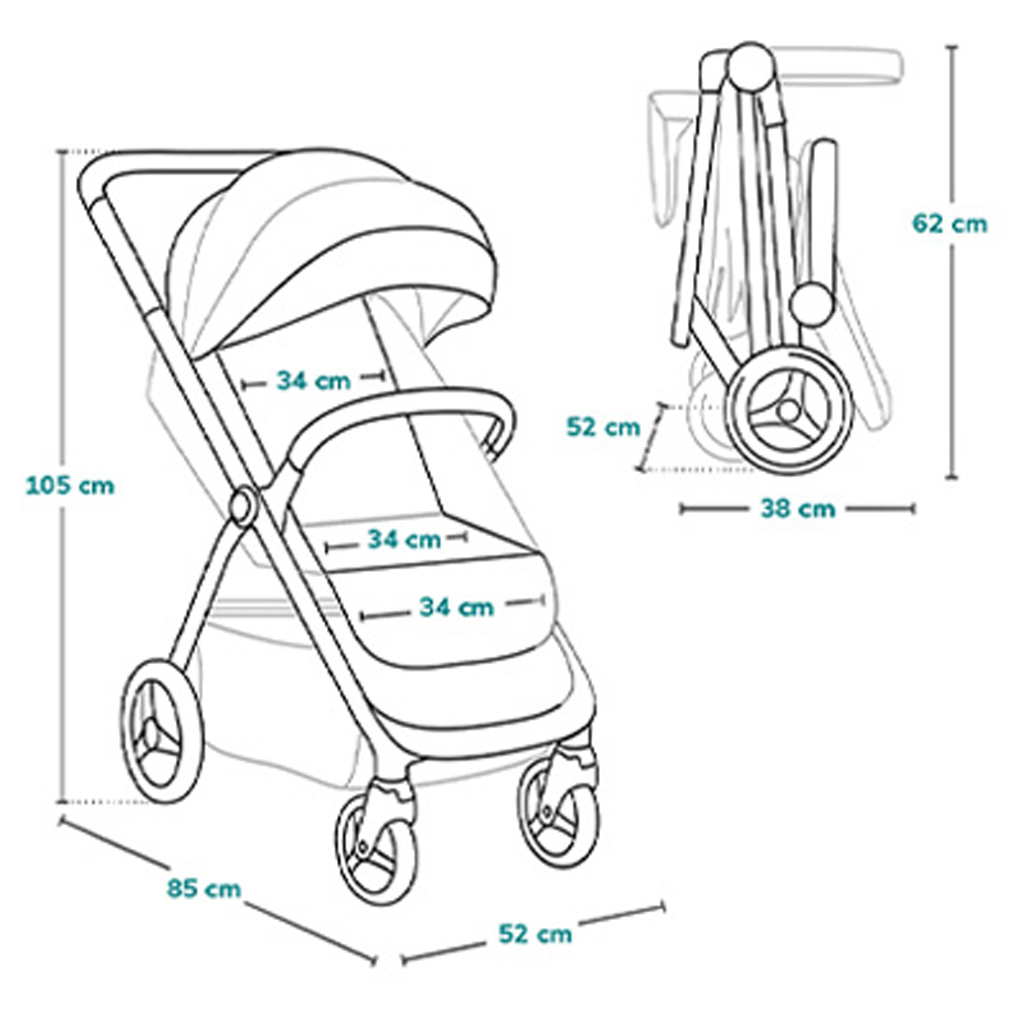 LIONELO Kočárek sportovní Ingrid Green Emerald