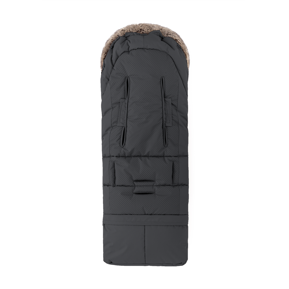 PETITE&amp;MARS Set zimní fusak Arctic 4v1 + rukavice na kočárek Furry Forever Black